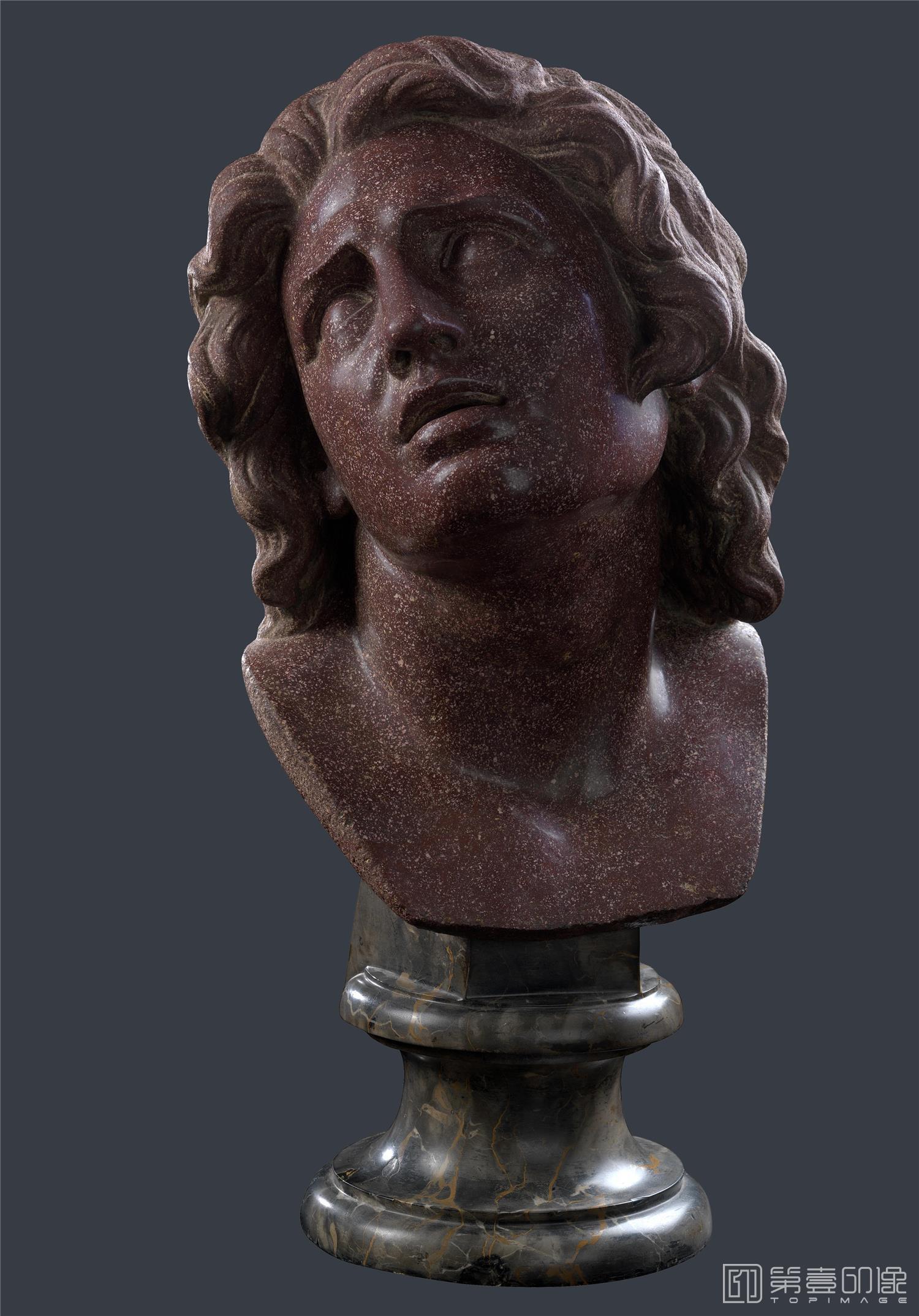 雕塑-大英博物馆藏画-Italian, Florentine - Head of The Dying Alexander-1196